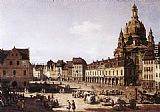 Famous Market Paintings - New Market Square in Dresden